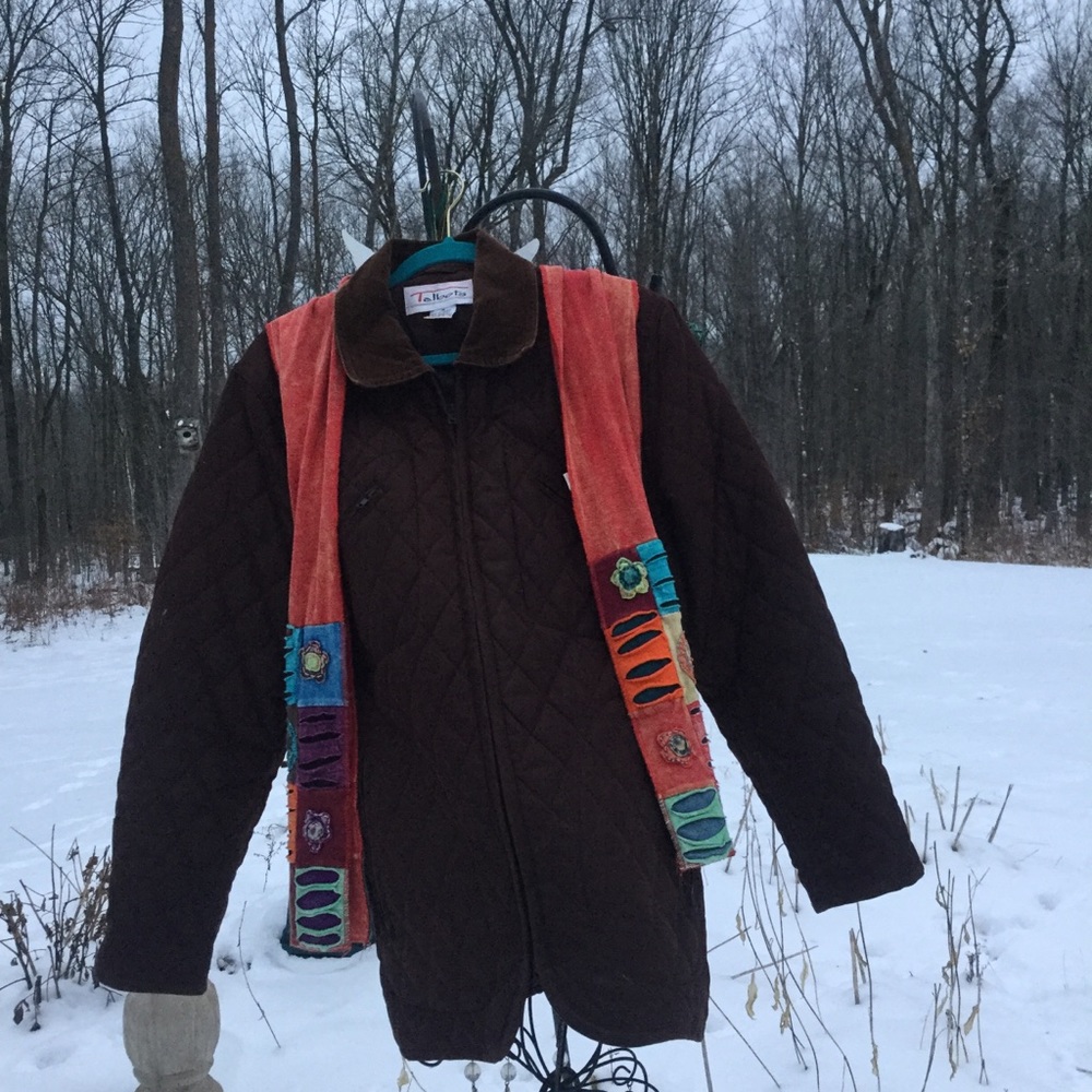 π« Talbots Brown Quilted Jacket EUC M-L CLASSIC BEAUTY EPLC SZ M/LG - Picture 4 of 15